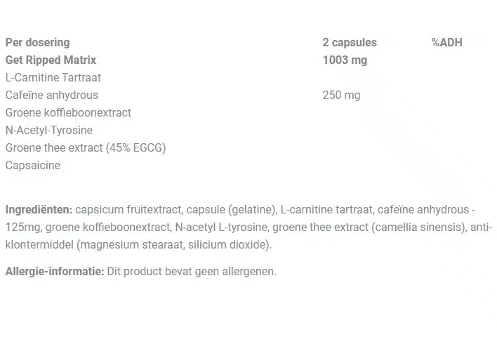 XXL Get Ripped 120 caps - Afbeelding 2