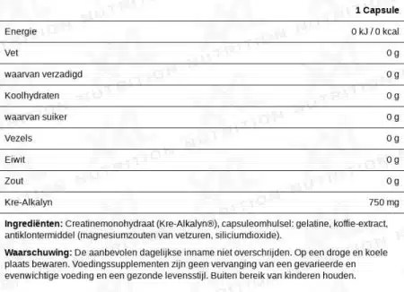 XXL Kre Alkalyn 120 caps - Afbeelding 2