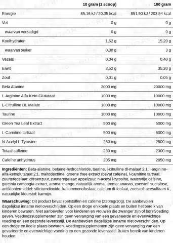 XXL Women's Pre Workout 300gr - Afbeelding 2