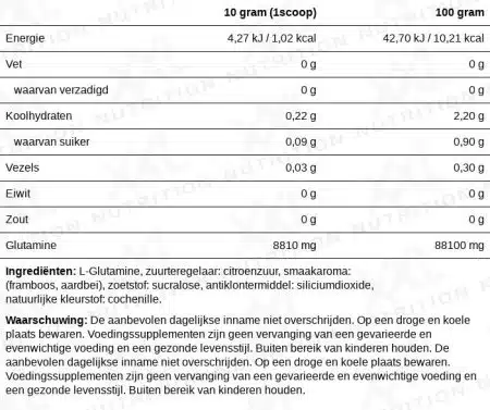 XXL Glutamine 500gr - Afbeelding 2