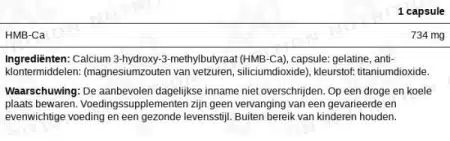 XXL HMB 120 caps - Afbeelding 2