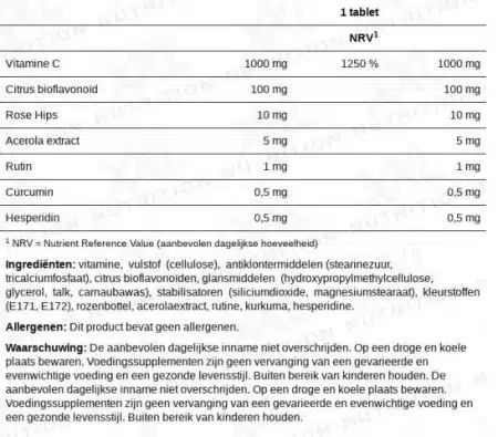 XXL Vitamin C1000 120 tabs - Afbeelding 2