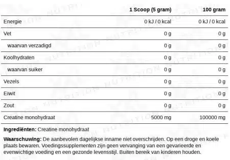 XXL Creatine Monohydraat 250gr - Afbeelding 2