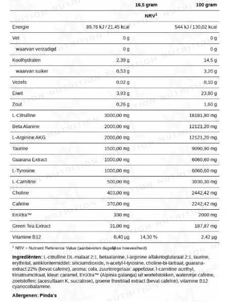 XXL Pre Powder 500gr. - Afbeelding 2