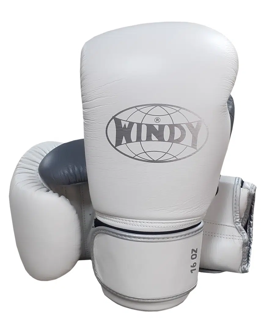 Windy Bokshandschoenen Elite Wit-Grijs