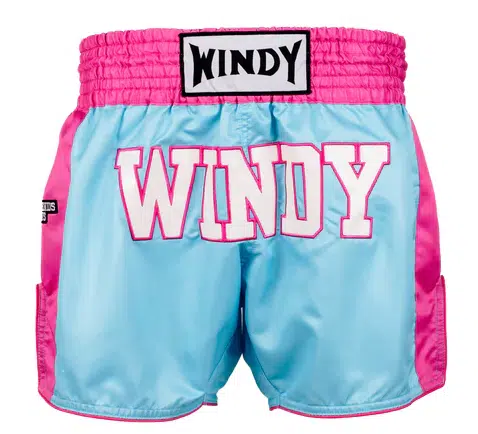 Windy Kickboksbroek Retro Roze-Blauw