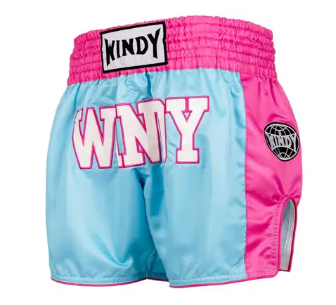 Windy Kickboksbroek Retro Roze-Blauw - Afbeelding 2