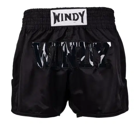 Windy Kickboksbroek Retro Triple Black