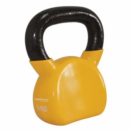 Tunturi Kettlebell Vinyl 6kg Geel