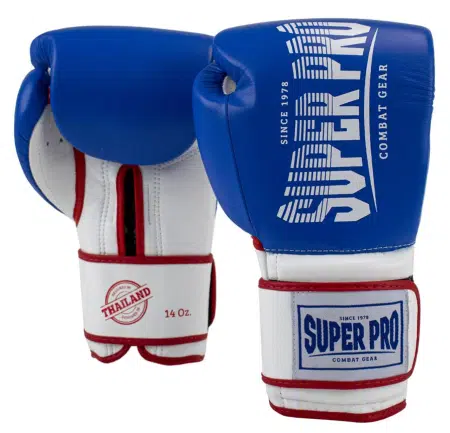 Super Pro Bokshandschoenen Thai Stripes Blauw