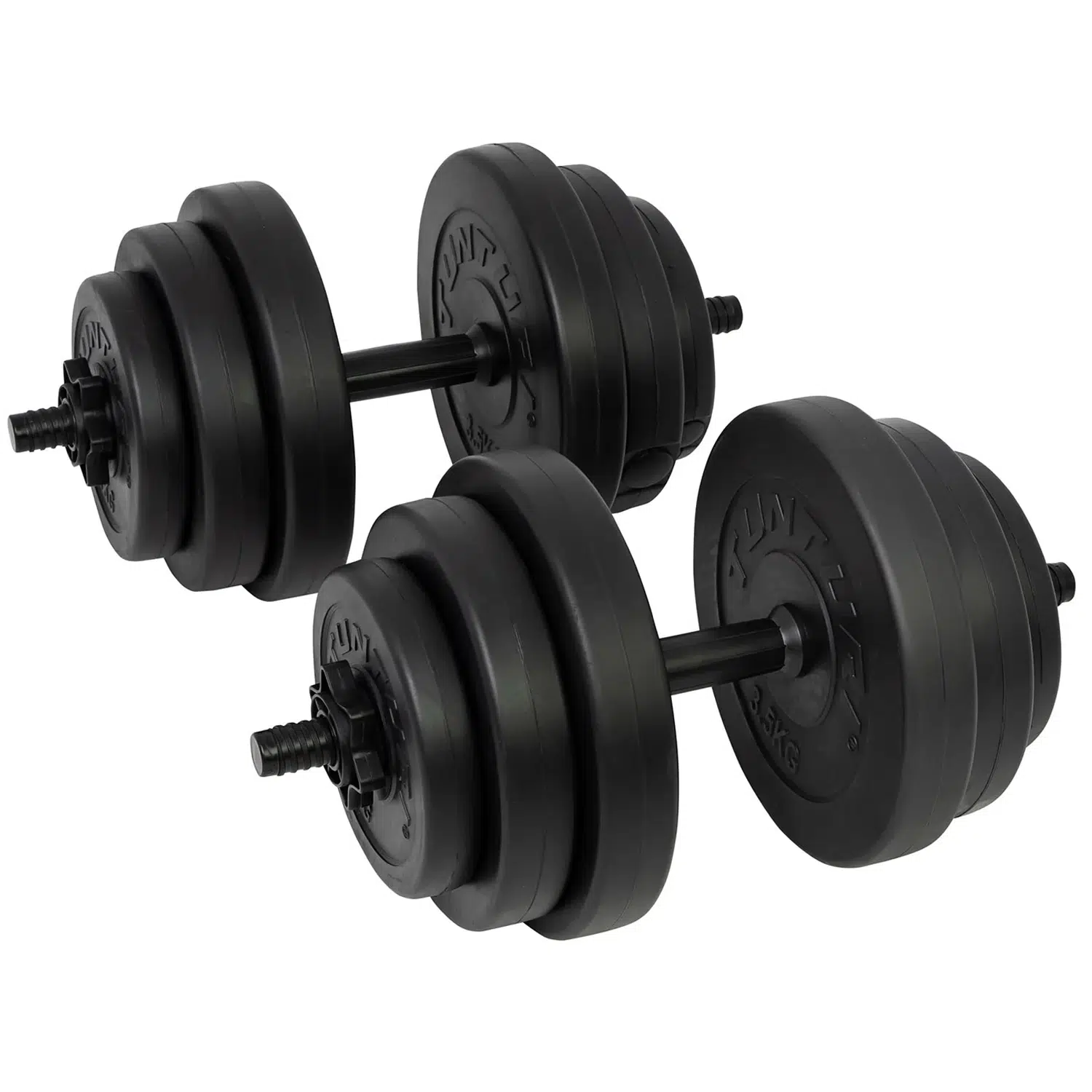 Tunturi Vinyl Dumbellset 28kg - verstelbaar